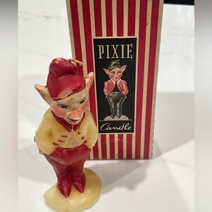 Vintage Christmas Pixie Elf Candle by Colonial Candle Co